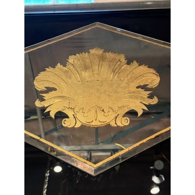 Pair of Jansen Manner Eglomise Trumeau Mirrors For Sale - Image 9 of 9