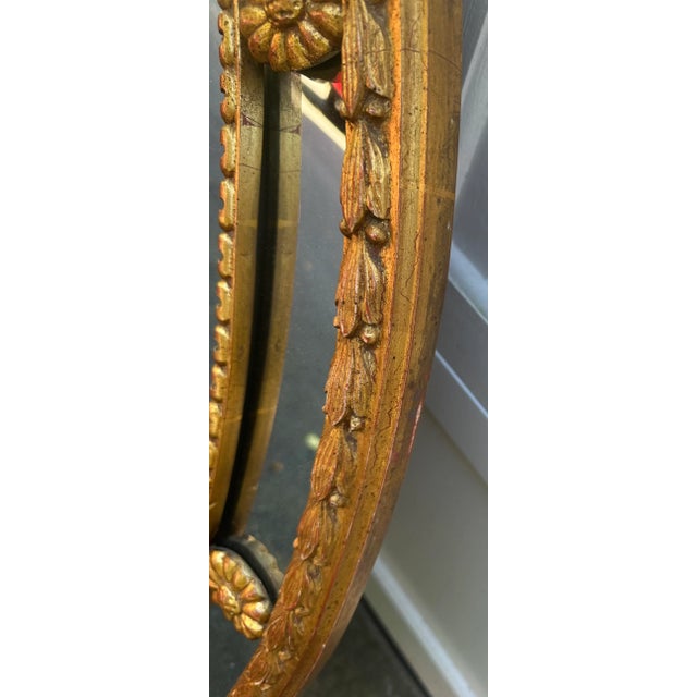 Wood Mirror Fair Carved Oval Giltwood Mirror by Stephen Cavallo For Sale - Image 7 of 7