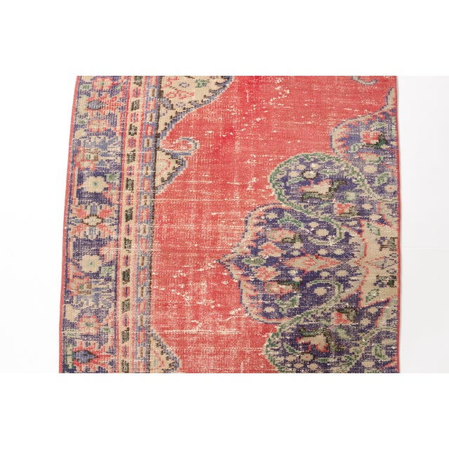 Textile Home Decor Oushak Wool Runner For Sale - Image 7 of 10