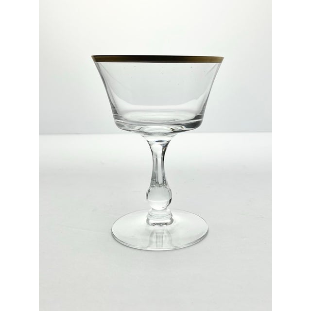 Fostoria 1970s Fostoria “Richmond” Coupe Champagne Glasses - Set of 8 For Sale - Image 4 of 5
