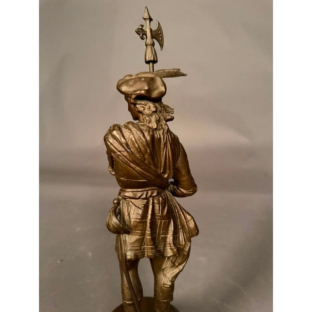 Pair of 19th Century European Bronze-Finished Soldier Figures With Ebonized Bases, Circa 1890 For Sale - Image 9 of 18