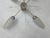 Ceiling Light with Textured Glass Shades and Crystal Prisms, 1960s For Sale - Image 6 of 15