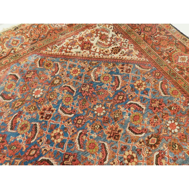 Antique Hand-Knotted Persian Sultan Abad Rug. 8'10"x 13' For Sale - Image 11 of 18