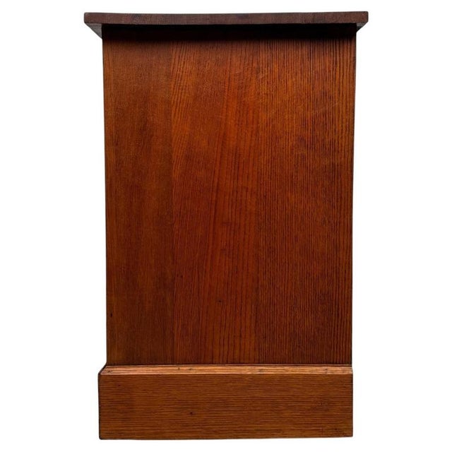 Antique Early 20th Century English Golden Oak Chest of Drawers For Sale - Image 11 of 12