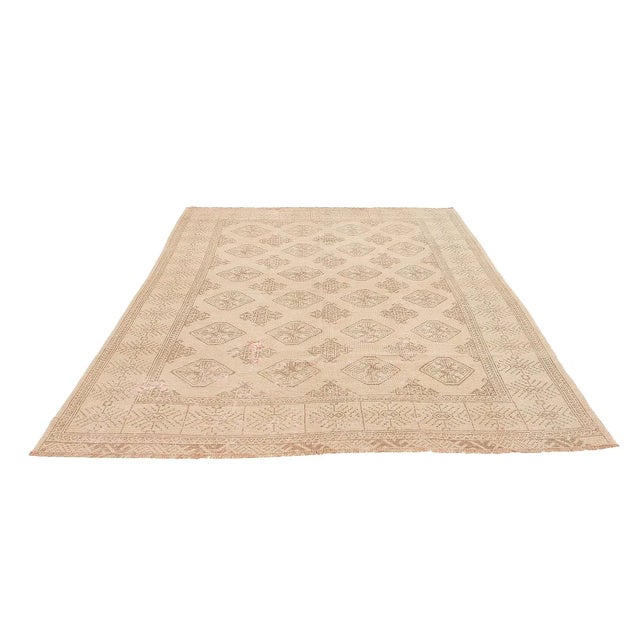 Decorative vintage handknotted Afghan wool rug. Approximatelly 50-60 years old. In very good condition.