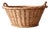 Vintage Oval Wicker Basket With Handles For Sale