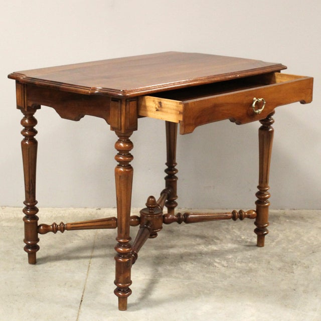 19th Century Walnut Writing Table For Sale - Image 3 of 13
