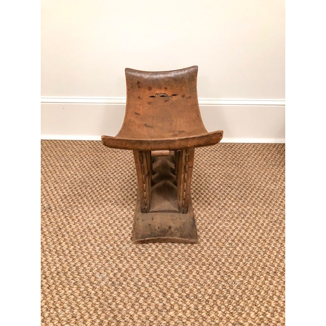 1950s Vintage Wood Carved Ashanti Stool For Sale In Little Rock - Image 6 of 7