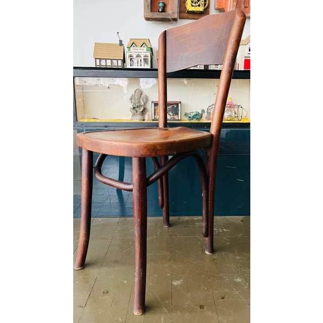Art Nouveau Antique Bentwood Cafe Chair Thonet P8 For Sale - Image 3 of 8