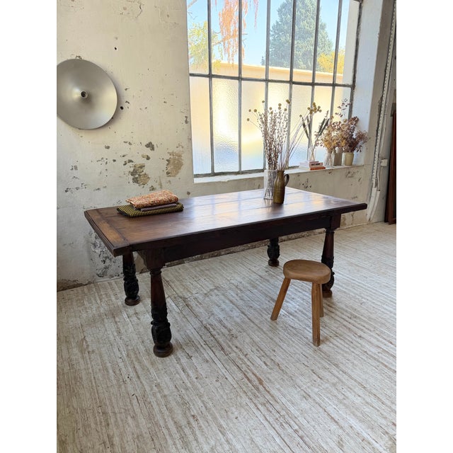 Antique Castle Table in Carved Oak, 1890s For Sale - Image 6 of 18