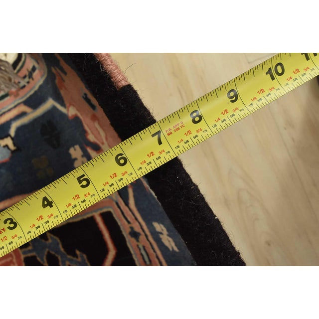 Heriz Rug 5’11” X 8’11” Black Wool Vintage Traditional Hand-Knotted Carpet For Sale - Image 12 of 13