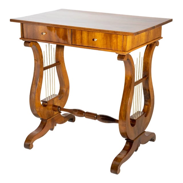 Biedermeier Lyre Worktable, 1820s For Sale