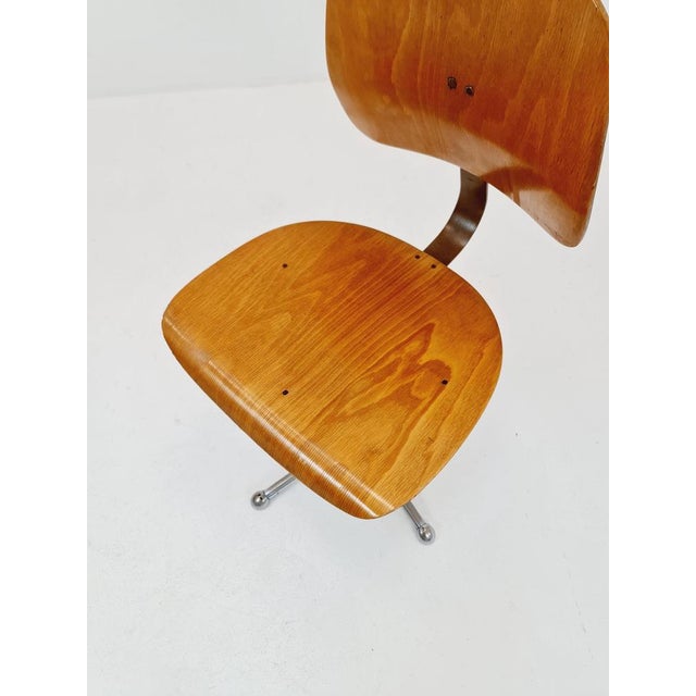 Bauhaus Office Chair in Wood by Drabert, 1960s For Sale - Image 5 of 11
