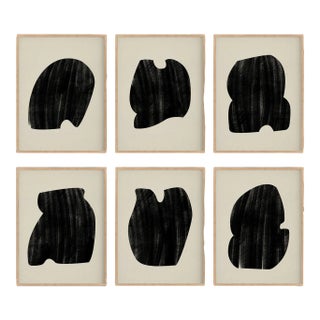 Abstract Figure Giclee Prints - Set of 6, Framed For Sale