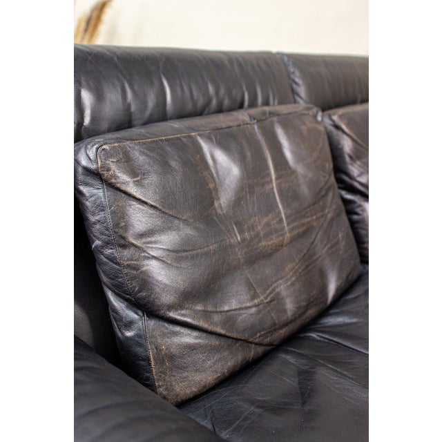 Vintage 2011 Sofa Two-Seater Couch in Leather from, de Sede, 1983 For Sale - Image 4 of 16