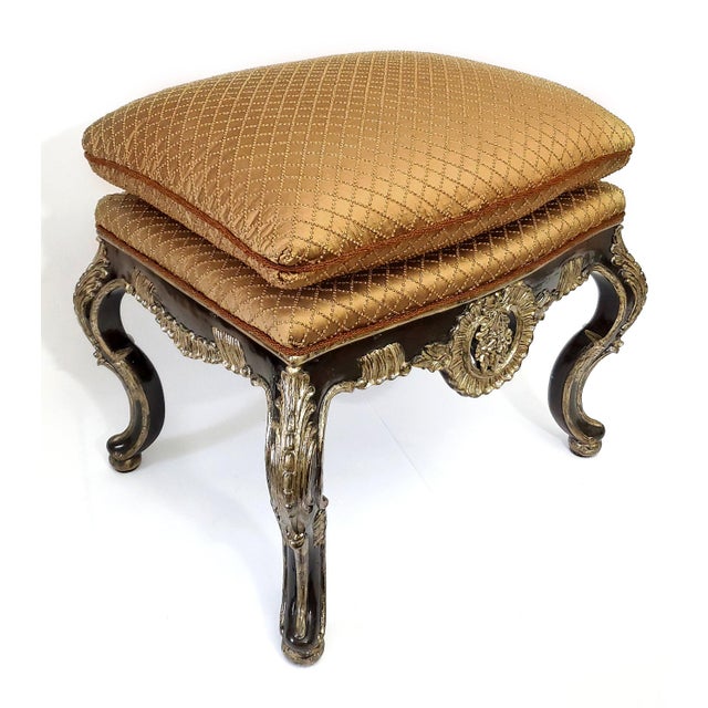 Rococo Ottoman by Marge Carson For Sale - Image 3 of 12