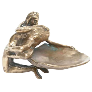 Vintage Signed Victor Zaikine Bronze Sculpture Erotic Lovers Embrace Series 60's