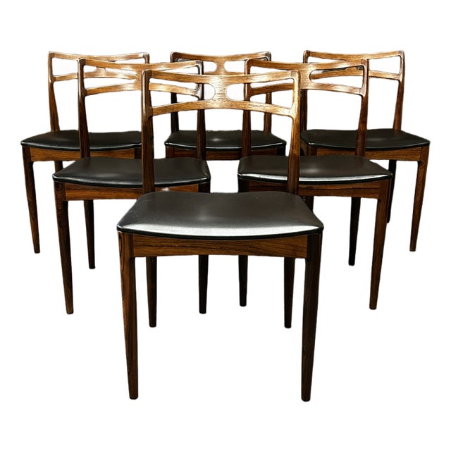 Danish Model 94 Dining Chairs by Johannes Andersen for Christian Linneberg, 1960s, Set of 6 For Sale