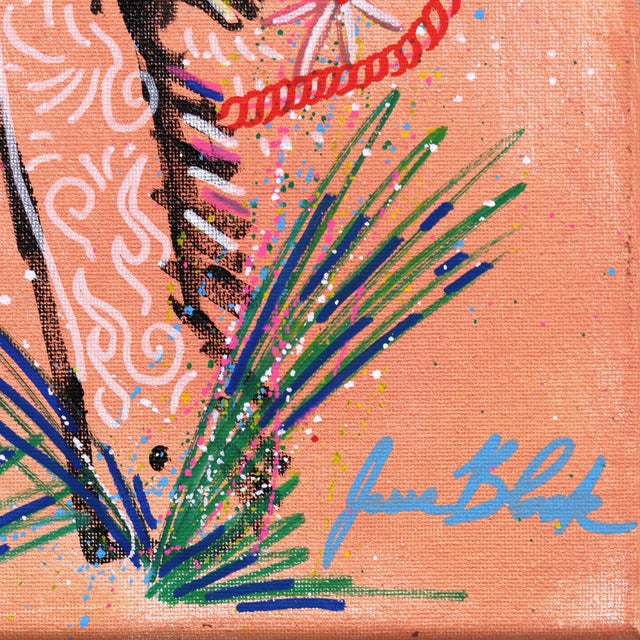 Lassoed Heart - Original Feminine Figurative Cowgirl Painting on Canvas by Jesse Black For Sale In Los Angeles - Image 6 of 8