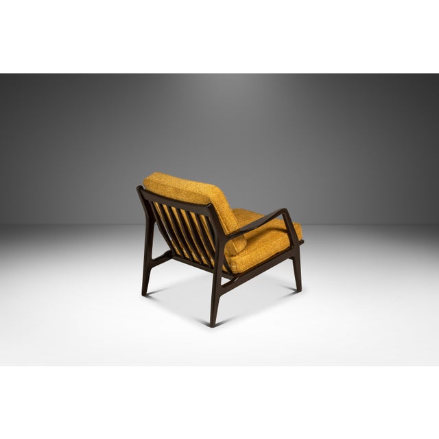 Lawrence Peabody Danish Mid-Century Modern Model 596 Lounge Chair in Beech & Bouclé Attributed to Lawrence Peabody & Ib Kofod Larsen for Selig, Denmark, C. 1950's For Sale - Image 4 of 18