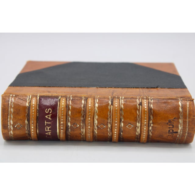 1940s Vintage Leather Card Book Box For Sale - Image 12 of 12