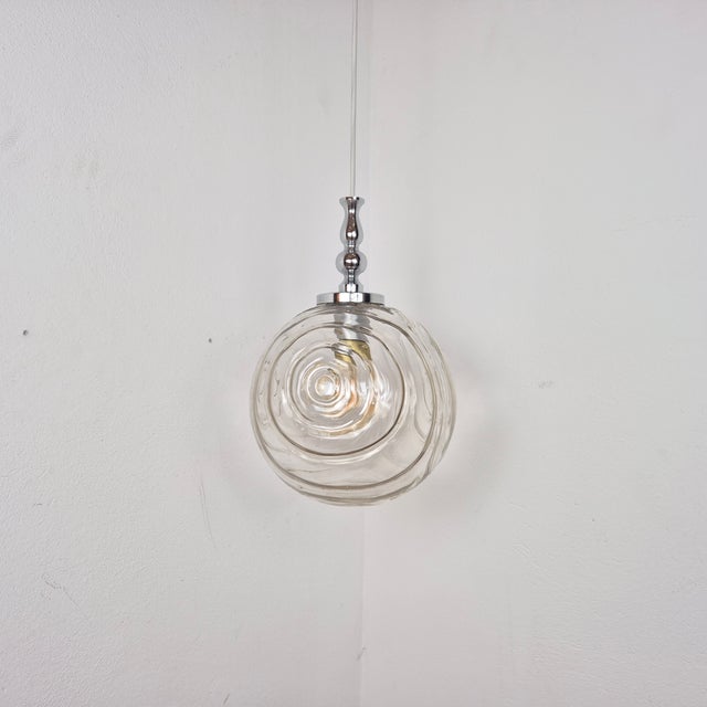 Mid-Century Glass Sphere Pendant Lamp, Germany, 1960s For Sale - Image 10 of 10
