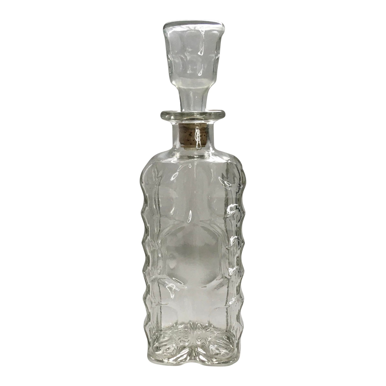 Mid 20th Century Pressed Glass Decanter Chairish