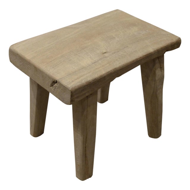 Andrianna Shamaris St. Barts Teak Wood Side Table or Stool For Sale