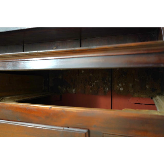 Period Antique 18th Century Pine Pa Dutch Step Back Cabinet For Sale - Image 17 of 18
