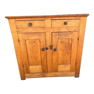 Mid 19th Century American Primitive Pine Cupboard