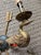 Pair of Vintage French Empire Revival Brass and Enamel Swan Sconces For Sale - Image 11 of 12