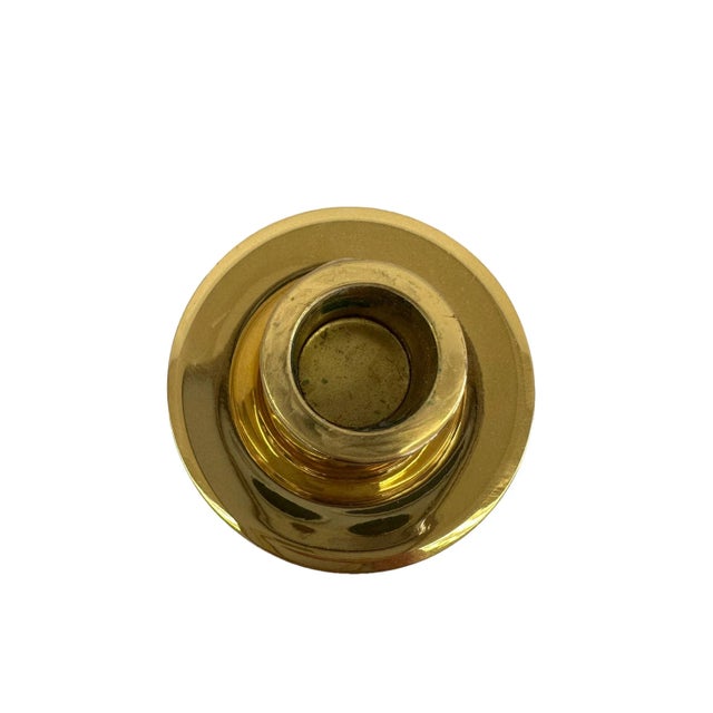 Metal Set of Three Mid 20th Century Brass Barley Twist Candlesticks For Sale - Image 7 of 10