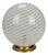 Metal Murano Swirl Glass Globe Table Lamp from Venini, 1980s For Sale - Image 7 of 7
