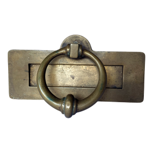 Antique 19th Century Solid Brass Mail Slot and Door Knocker Combination After P. E. Guerin