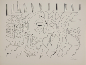 Henri Matisse, Nature morte au bouquet de magnolias, Lithograph