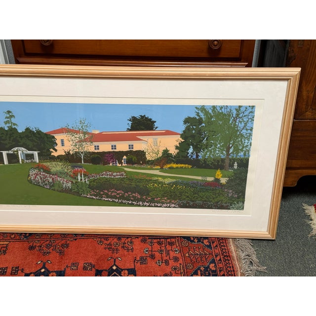 1990s Martino Hoss Shakespeare Garden at the Huntington Hotel Serigraph, Signed For Sale - Image 5 of 13