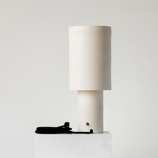 Large Contemporary Ceramic Straight Walled Lamp For Sale - Image 4 of 9