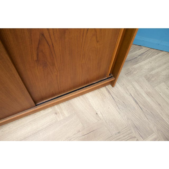 Teak Double Sliding Door Wardrobe from Austinsuite, 1960s For Sale - Image 10 of 11