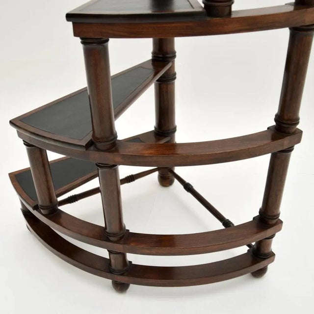 Georgian Leather Top Library Step, 1930s For Sale - Image 9 of 11