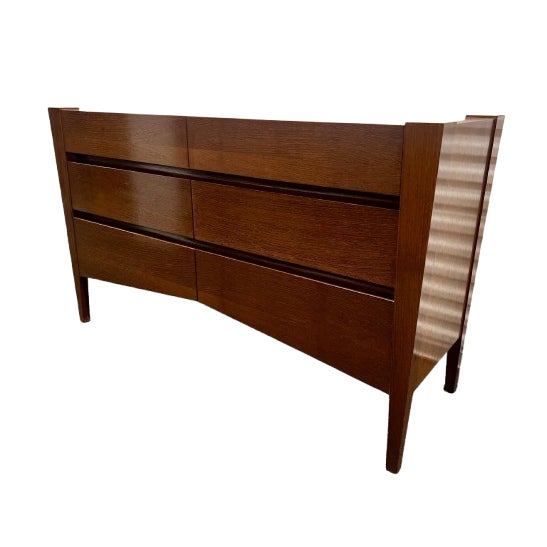 This is a timeless custom 6 drawer canted console/dresser done by Berman Rosetti circa 2015. This piece showcases classic...