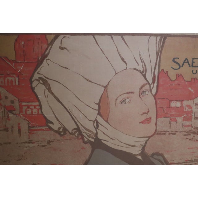 Art Nouveau Exhibition of Saxon Crafts and Arts and Crafts Poster, Dresden, 1896 For Sale - Image 11 of 12