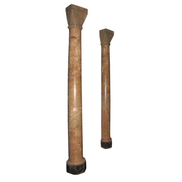 Decorative Marble Half Columns A Pair Chairish