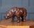 Mid-Century Cow Leather Rhino Sculpture, 1950 For Sale - Image 13 of 16