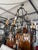 Black Louis XV Eight-Light Cage Chandelier with Floral Design For Sale - Image 8 of 9