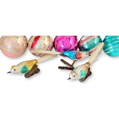 Add a nostalgic twist to your holiday decorations with this charming set of eight midcentury mercury glass ornaments....