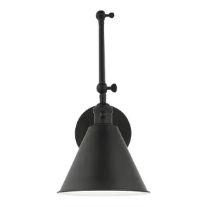 Chapman & Myers By Visual Comfort Studio Salem Double Arm 1-Light Sconce in Midnight Black