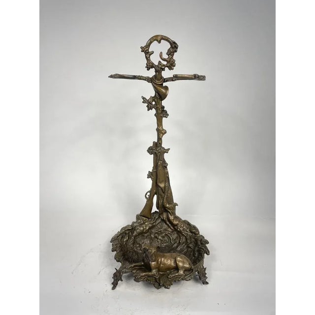 Solid Bronze Umbrella Holder, 1940s For Sale - Image 11 of 11