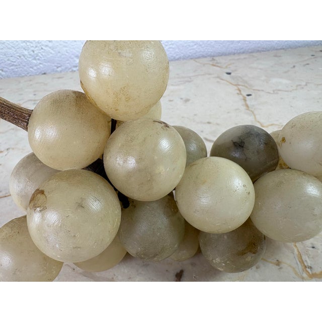 Mid-Century Vintage Hand Carved Alabaster Grape Cluster For Sale In Philadelphia - Image 6 of 8