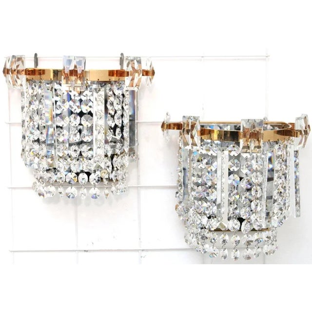 Lead Crystal Wall Lights from Maderna, 1960s, Set of 2 For Sale - Image 9 of 9