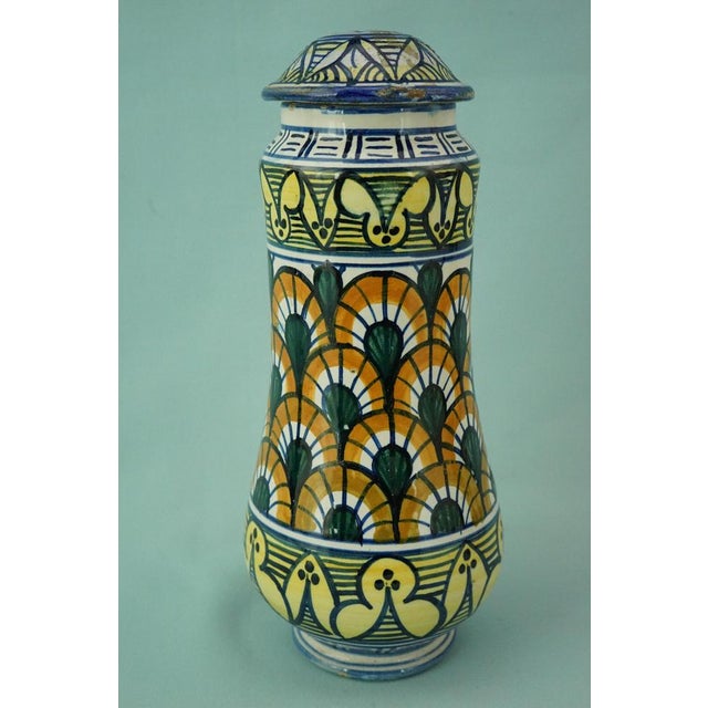 Majolica Ceramic Pharmacy Jar by the Mastro Giorgio Workshop of Gubbio, 1940s For Sale - Image 3 of 18